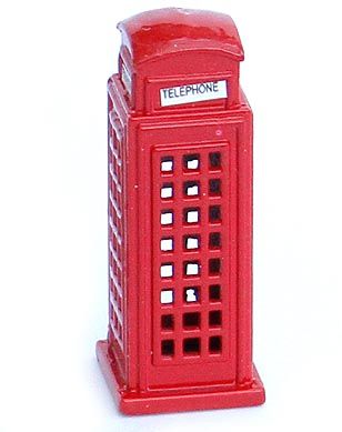 Miniature diecast telephone box